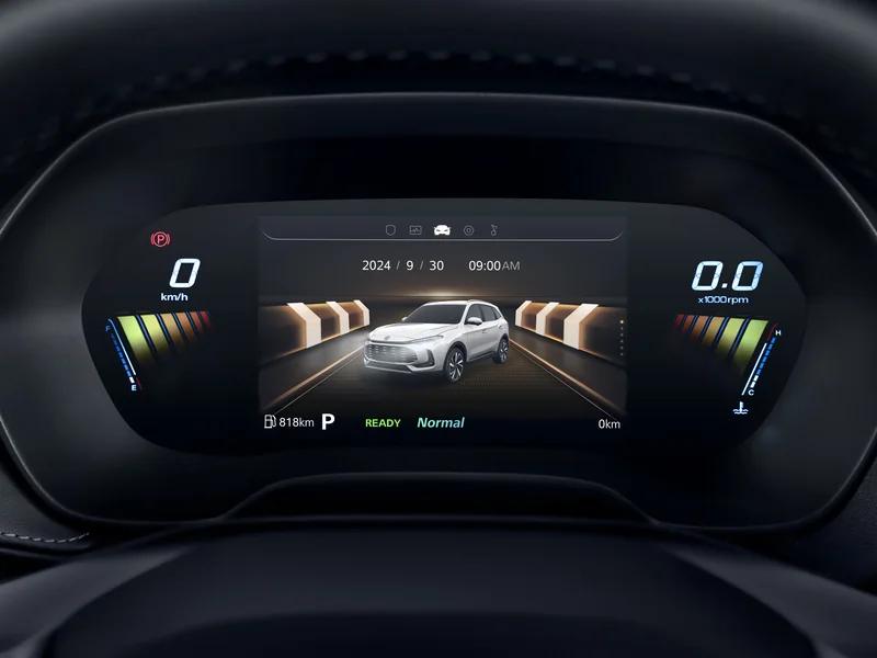 MG ZS EV - cyfrowy zegarów